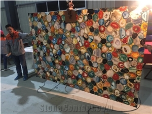 Polished Agate Slab, Red Agate Wall Panel