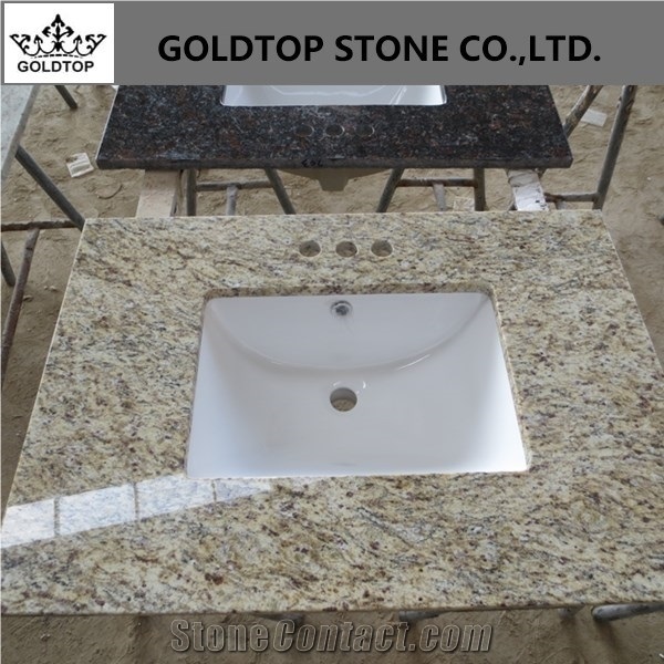 Polished Giallo Ornamental Granite Commercial Counters