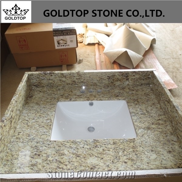 Polished Giallo Ornamental Granite Commercial Counters