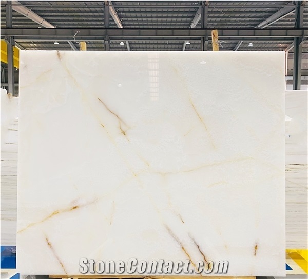 Snow White Natural Onyx Indoor Wall Cladding Decoration Tile