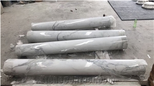 Calacatta White Marble Natural Stone Solid Columns