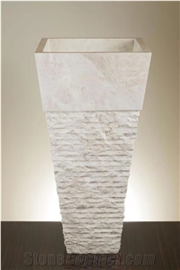 Limestone Travertine Marble Granite Stone Pedestal Basin
