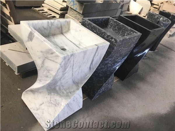 Limestone Travertine Marble Granite Stone Pedestal Basin