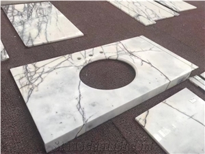 Milas Lilac White Base Purple Marble Stone Countertops