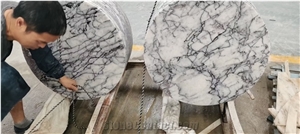 Milas Lilac White Base Purple Marble Stone Countertops