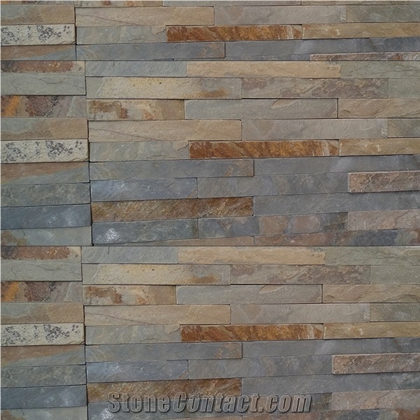 Slate Stacked Stone Wall Cladding Panel