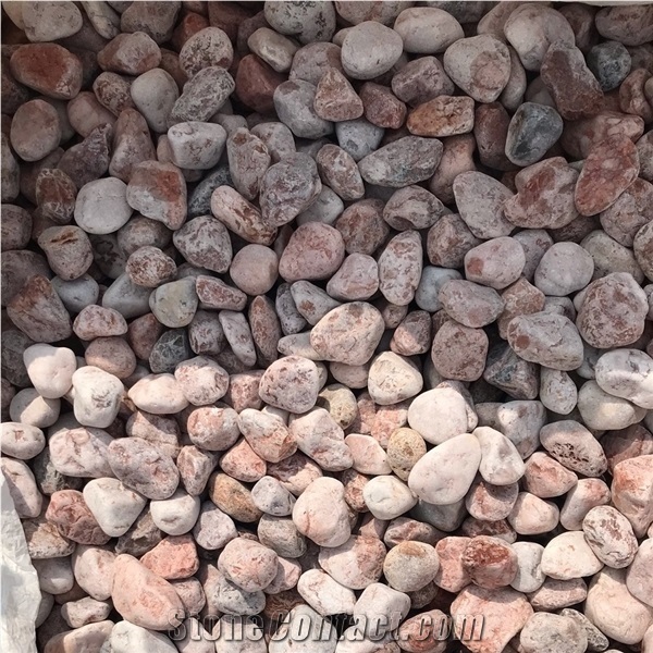 Natural Washed Pink Pebble Stone for Decoration