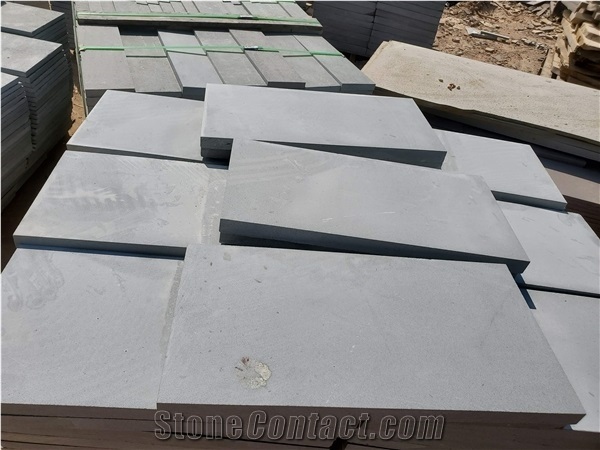 Premium Greeny Gray Sandstone Tiles, Slabs