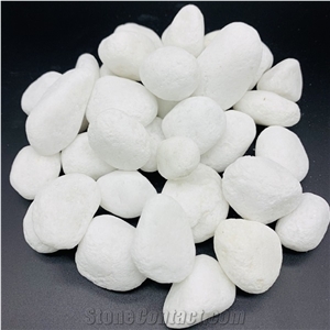 Washed Snow White Pebble Stone for Decoration Paving