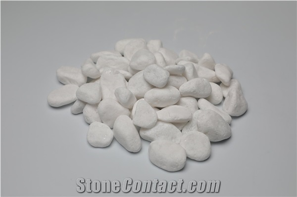 White Stones White Pebble Decorative Rock