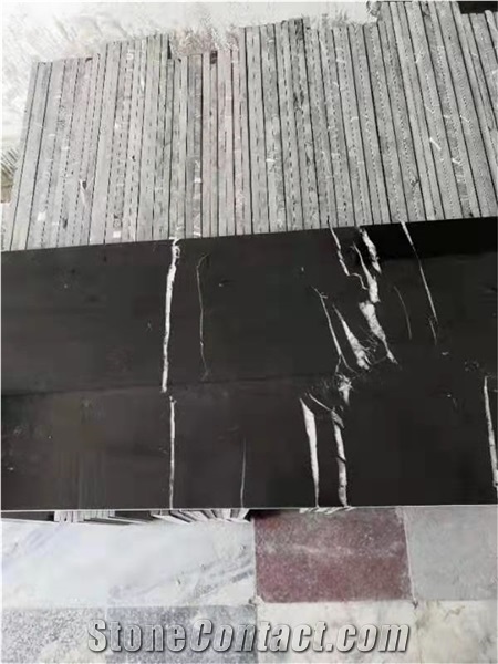 Black Marquina Black Marble Tiles
