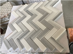Carra White Marble Mosaic Tiles for Wall Tiles or Backsplash