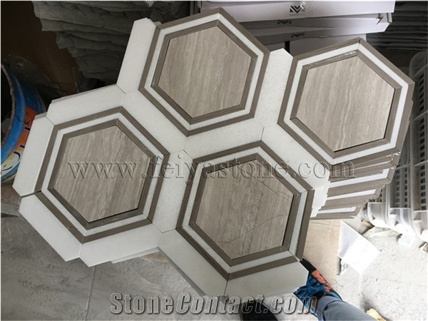 Dark Emperador Brown Marble Mosaic Tiles for Bathroom