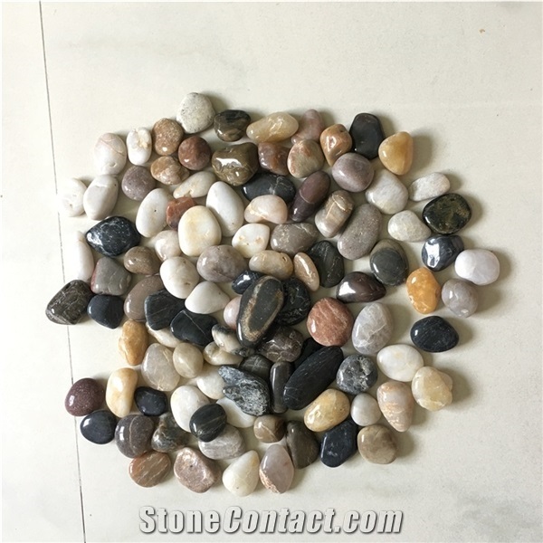 High Polished Natural Pebble Stones in Mixed Color