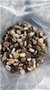 Mixed Color Natural Pebble Stones Top Polished Grade a