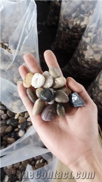 Polished Pebble Stones in Mixed Color