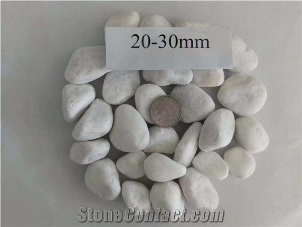 White Garden Cobbles Crushed Chip Walkway Pebbles Driveways