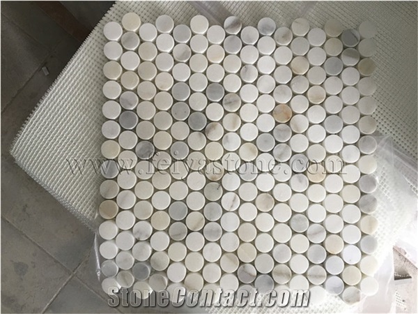 White Marble Mosaic Tiles for Wall Tiles or Backsplash