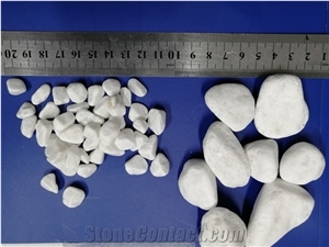 White Pearl Pebbles Crushed Aggregates