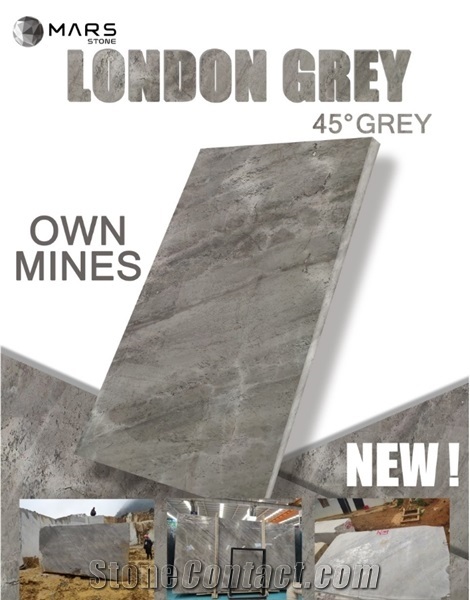 London Grey Marble Titles for Wall