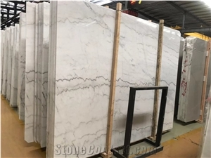 Marble Stone Polished Guangxi White Marble for Flooring