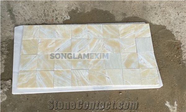 Yellow Marble Sanded Pool Cooping Pavers