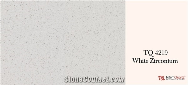 4219 White Zirconium Quartz Stone