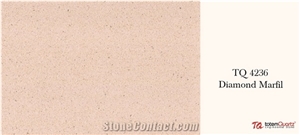4236 Diamond Marfil Golden Beige Quartz Stone