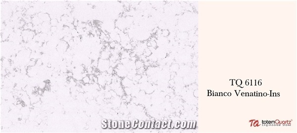 Tq 6116 Bianco Venatino Quartz Stone Slabs