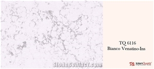 Tq 6116 Bianco Venatino Quartz Stone Slabs