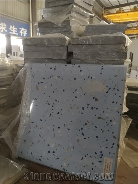 Blue Artificial Stone Marble Slab Tile