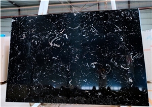 Silver White Dragon Black Engineered Marble Low Price