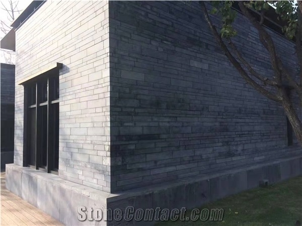 China Black Limestone Wall Panel
