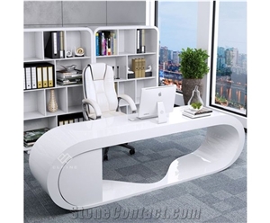 China Artificial Marble White New Design Office Desk