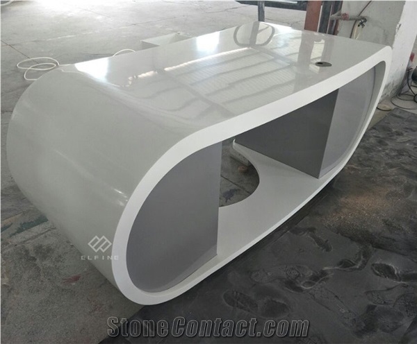 China Artificial Marble White New Design Office Desk