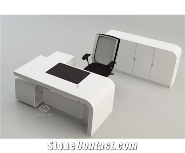 Commercial Office Design Artificial Marble Office Desk