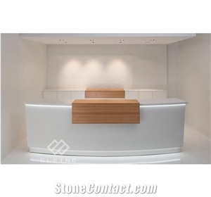 Commercial Office Furniture Artificial Marble Reception Desk Design