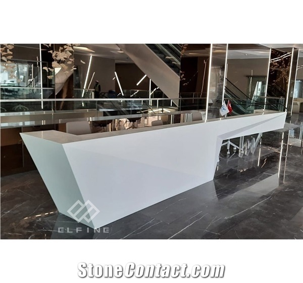 Hot Sale Hotel Artificial Marble 5 Star Hotel Reception Desk