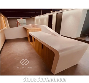 Led Artificial Marble Factory Price Salon Reception Desk
