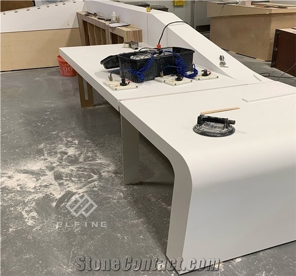 Led Artificial Marble Factory Price Salon Reception Desk