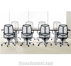Long High Gloss Artificial Marble Stone Conference Table
