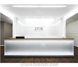 New Product Artificial Marble Front Office Counter Recetpion Desk