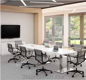 New Product Artificial Marble White Office Conference Table