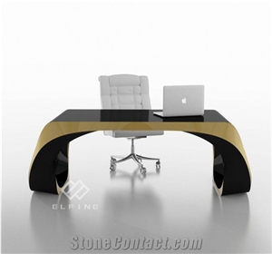 Oem Creative Hotel Project Artificial Marble Office Ceo Desk
