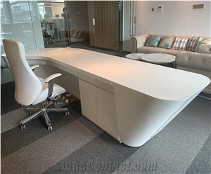 Top Quality Artificial Marble White Executive Desk