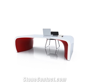 Unique Office Furniture Solid Surface White Office Desk