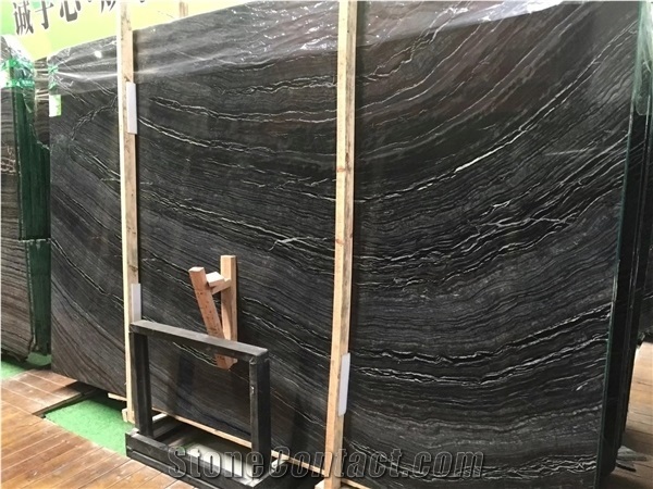 Black Wooden Marble for Wall Tiles