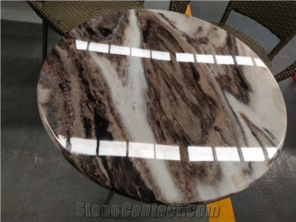 Customized Dream Brown Marble Table Top