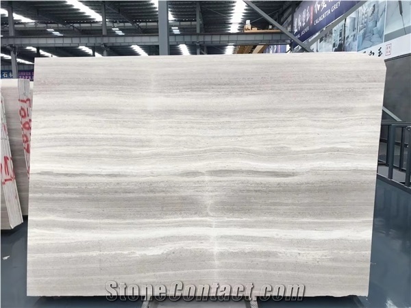 White Wood Grain Marble for Floor Tile