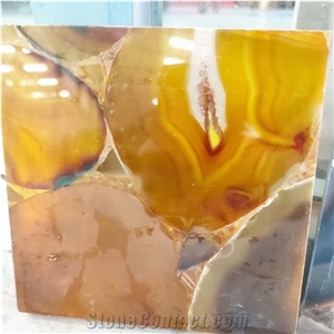 Yellow Semiprecious Stone for Wall Covering